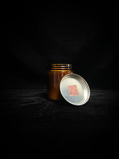 First Down Hand Made Candle, Masculine Candle, Scented Candle, QR Code